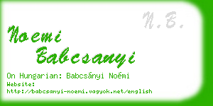 noemi babcsanyi business card